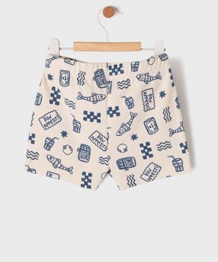 Short en coton imprimé bébé garçon vue3 - GEMO 4G BEBE - GEMO