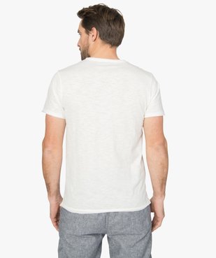 Tee-shirt homme à manches courtes avec finitions roulottées vue3 - GEMO (HOMME) - GEMO