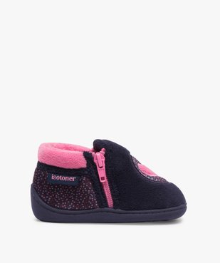 Chaussons bébé fille bottillons zippé brodé cœur - Isotoner vue1 - ISOTONER - GEMO