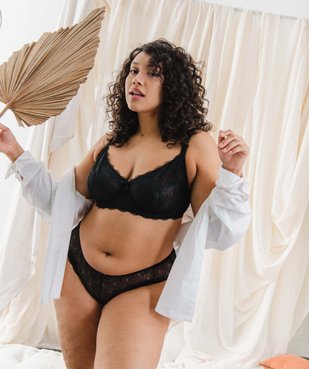 Soutien-gorge grande taille emboitant à armatures en dentelle vue1 - GEMO(HOMWR FEM) - GEMO