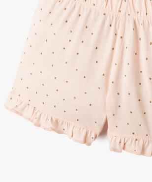 Pyjashort 2 pièces à volants avec motif chaton bébé fille vue3 - GEMO 4G BEBE - GEMO