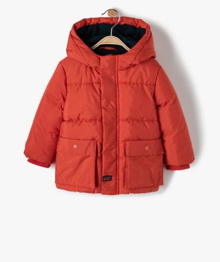 Blouson bébé garçon matelassé avec capuche vue1 - GEMO(BEBE DEBT) - GEMO