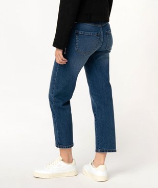 Jean cropped coupe straight taille haute stretch femme vue3 - GEMO 4G FEMME - GEMO
