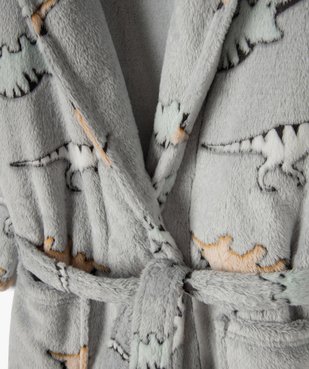Robe de chambre garçon douillette imprimée dinosaures vue2 - GEMO (ENFANT) - GEMO