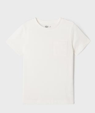 T-shirt uni à poche poitrine garçon vue1 - GEMO 4G GARCON - GEMO