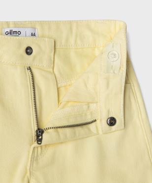 Bermuda ample en toile denim colorée fille vue4 - GEMO 4G FILLE - GEMO