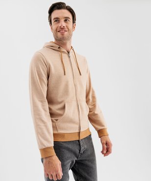 Sweat zippé à capuche homme vue7 - GEMO 4G HOMME - GEMO