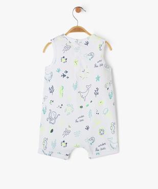 Combishort en coton avec motifs marins bébé garçon vue3 - GEMO 4G BEBE - GEMO