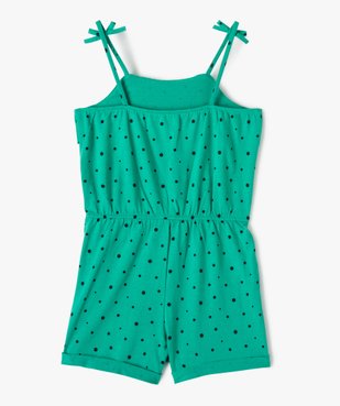 Combishort fille à fines bretelles imprimé pois vue3 - GEMO (ENFANT) - GEMO