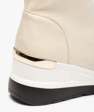 Basket chaussette femme montante en maille à talon compensé vue6 - SANS MARQUE - GEMO