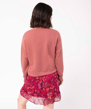 Sweat femme uni intérieur bouclettes vue3 - 1E PRIX BY GEMO - GEMO