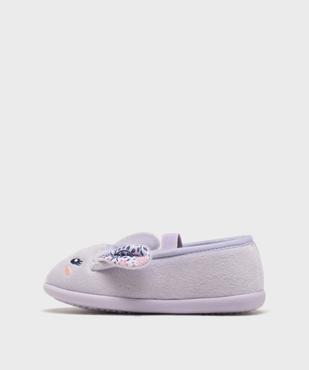 Chaussons ballerines en velours imprimés à détails en relief fille vue4 - GEMO (ENFANT) - GEMO