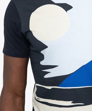 Tee-shirt homme à manches courtes avec motif graphique vue2 - GEMO (HOMME) - GEMO