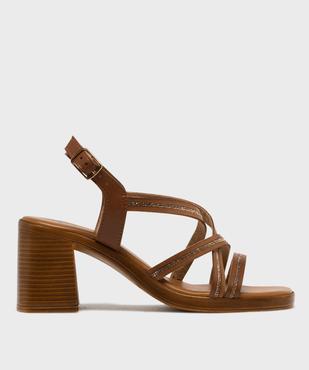 Sandales à talon avec brides à strass femme - Follow Me vue1 - FOLLOW ME - GEMO