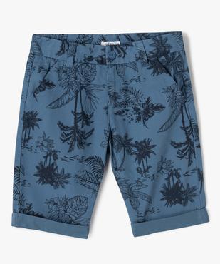 Bermuda imprimé coupe slim en toile de coton garçon vue1 - GEMO 4G GARCON - GEMO