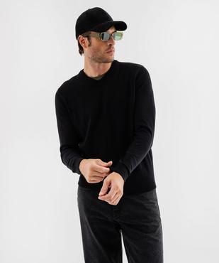 Pull fin à col V en coton homme vue7 - GEMO 4G HOMME - GEMO