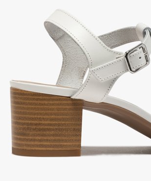 Sandales femme à talon carré et fines brides en cuir vue6 - Nikesneakers(URBAIN) - Nikesneakers