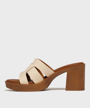 Mules à talon haut et bout ouvert femme vue3 - FOLLOW ME - GEMO