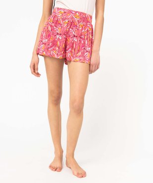 Short de pyjama femme ample à motifs fleuris vue1 - GEMO(HOMWR FEM) - GEMO