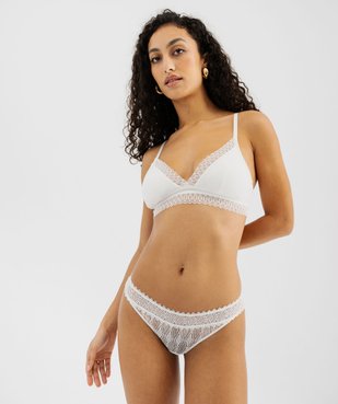 Soutien-gorge triangle sans armatures avec mousses amovibles vue7 - GEMO 4G FEMME - GEMO