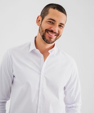 Chemise manches longues coupe droite en coton stretch homme vue10 - GEMO 4G HOMME - GEMO