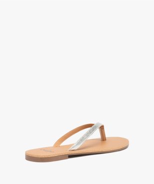 Tongs femme à petit talon plat et lanières fines vue4 - GEMO (CASUAL) - GEMO