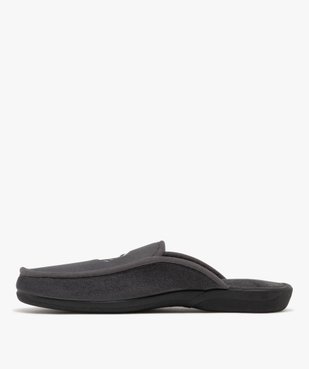 Chaussons mules en velours avec motif brodé homme vue3 - G'FLEX - GEMO