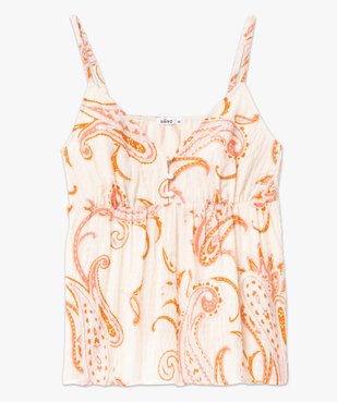 Blouse femme imprimée à col V et fines bretelles vue4 - GEMO(FEMME PAP) - GEMO