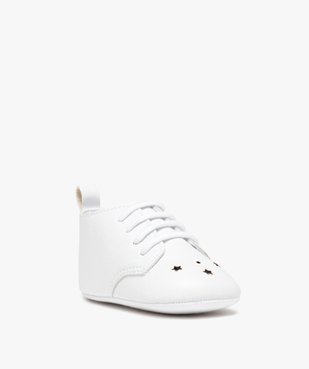 Chaussons de naissance bébé garçon unis vue2 - GEMO C4G BEBE - GEMO