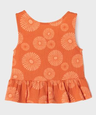 Débardeur imprimé à volants et noeuds fille vue4 - GEMO (ENFANT) - GEMO