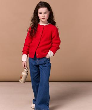 Gilet en maille recto verso fille - LuluCastagnette vue5 - LULUCASTAGNETTE - GEMO