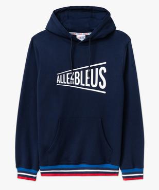 Sweat à capuche en molleton imprimé - Allez les Bleus vue4 - ALLEZ LES BLEUS - GEMO