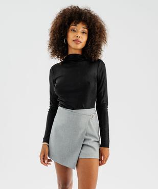 Jupe short pailletée coupe ample à boucle femme vue4 - GEMO(FEMME PAP) - GEMO