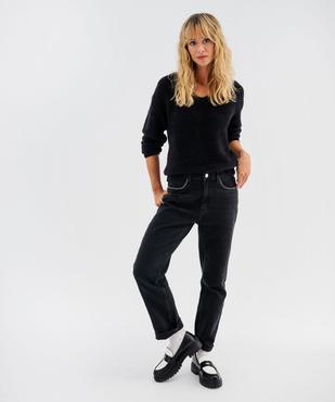 Jean straight taille haute longueur 7/8ème femme vue4 - GEMO 4G FEMME - GEMO