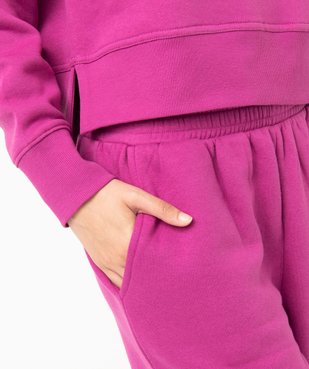 Pantalon de jogging en molleton femme vue5 - GEMO(FEMME PAP) - GEMO