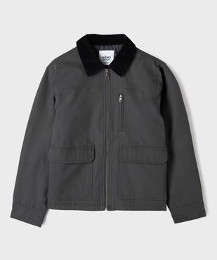 Veste zippée matelassée à col velours garçon vue1 - GEMO 4G GARCON - GEMO