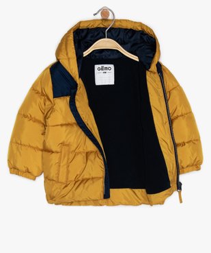 Blouson bébé garçon matelassé avec capuche vue2 - GEMO(BEBE DEBT) - GEMO