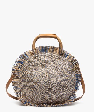 Sac femme rond en paille de papier vue1 - GEMO (ACCESS) - GEMO
