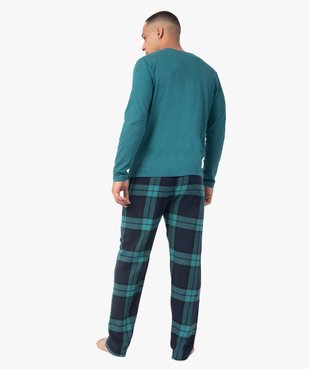Pyjama homme à carreaux et motif Noël - Disney vue3 - DISNEY DTR - GEMO