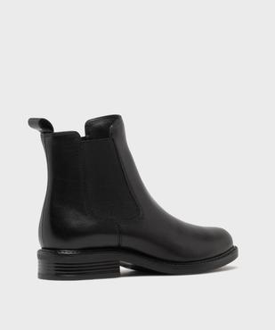 Chelsea boots en cuir lisse uni femme - Tanéo vue4 - TANEO - GEMO