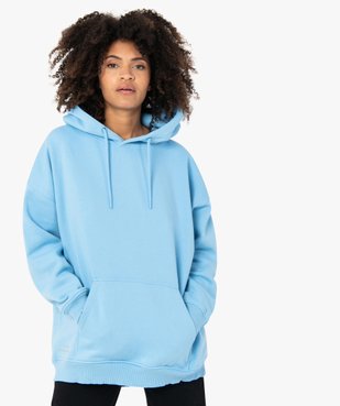 Sweat femme oversize à capuche – LuluCatagnette vue2 - LULUCASTAGNETTE - GEMO