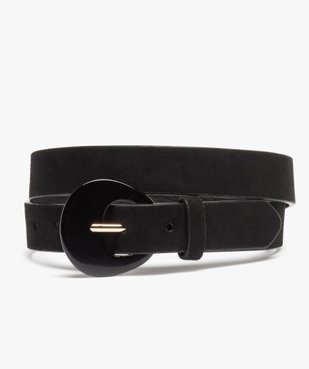 Ceinture femme toucher velours et grosse boucle vue1 - GEMO (ACCESS) - GEMO