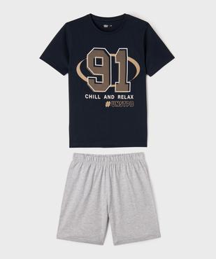 Pyjashort bicolore avec motif garçon vue1 - GEMO 4G GARCON - GEMO
