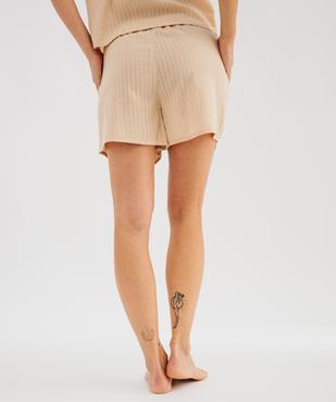 Bas de pyjama en coton avec motifs brodés femme vue3 - GEMO(HOMWR FEM) - GEMO