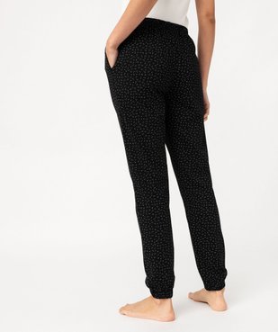 Pantalon de pyjama imprimé avec bas élastiqué femme vue3 - GEMO 4G FEMME - GEMO