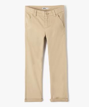 Pantalon chino en twill de coton garçon vue1 - GEMO 4G GARCON - GEMO
