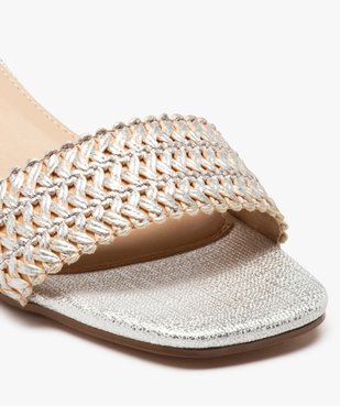 Sandales femme à talon carré et brides métallisées vue6 - GEMO(URBAIN) - GEMO