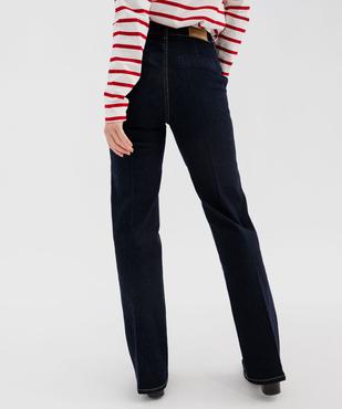Jean Flare en denim extensible à effet pont femme - LuluCastagnette vue3 - LULU CASTAGNETTE GEMO FOR GOOD - GEMO