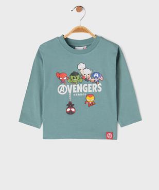 Tee-shirt manches longues en jersey de coton imprimé Avengers bébé garçon  - Marvel vue1 - AVENGERS - GEMO