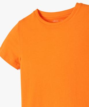 Tee-shirt à manches courtes en coton uni garçon vue2 - GEMO (ENFANT) - GEMO